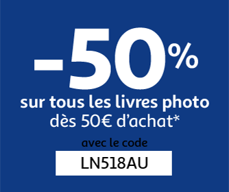 -50% sur tous les livres photo dès 50€ d'achat* avec le code LN518AU