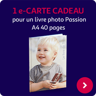 1e-carte cadeau pour un livre photo Passion A4 40 pages