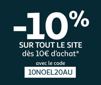 -10% sur tout le site dès 10€ d'achat* avec le code 10NOEL20AU
