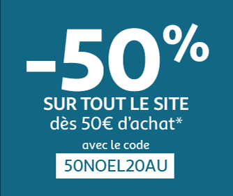 -50% sur tout le site dès 50€ d'achat* avec le code 50NOEL20AU