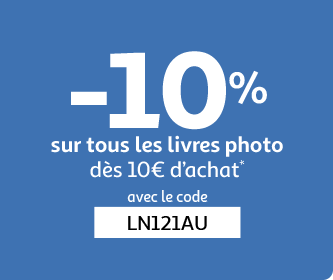 -10% sur tous les livres photo dès 10€ d'achat* avec le code LN121AU
