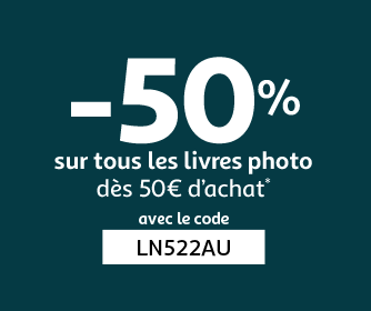 -50% sur tous les livres photo dès 50€ d'achat* avec le code LN522AU