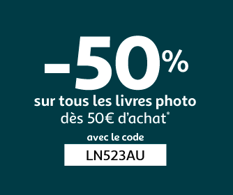 -50% sur tous les livres photo dès 50€ d'achat* avec le code LN523AU