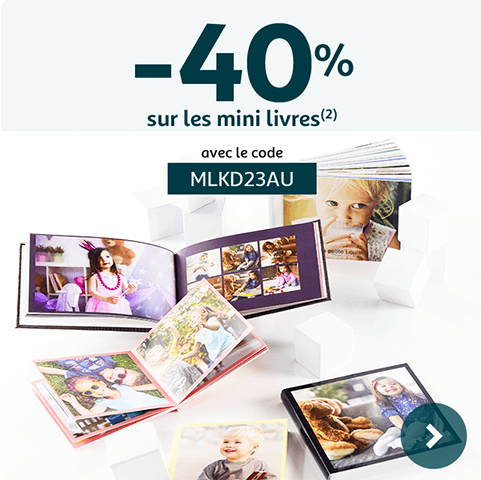 -40% sur les mini-livres (2) avec le code MLKD23AU