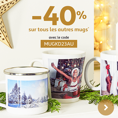 -40% sur tous les autres mugs avec le code MUGKD23AU