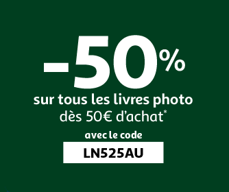 -50% sur tous les livres photo dès 50€ d'achat* avec le code LN525AU