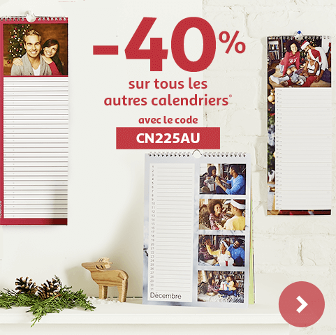 -40% sur tous les autres calendriers* avec le code CN224AU