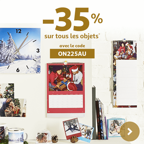 -35% sur tous les objets* avec le code ON225AU