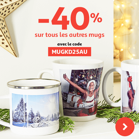 -40% sur tous les autres mugs avec le code MUGKD25AU