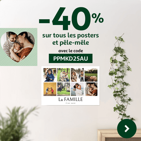 -40% sur tous les posters et pêle-même avec le code PPMKD25AU