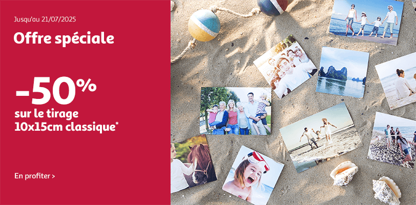 -50% sur le tirage 10x15cm !