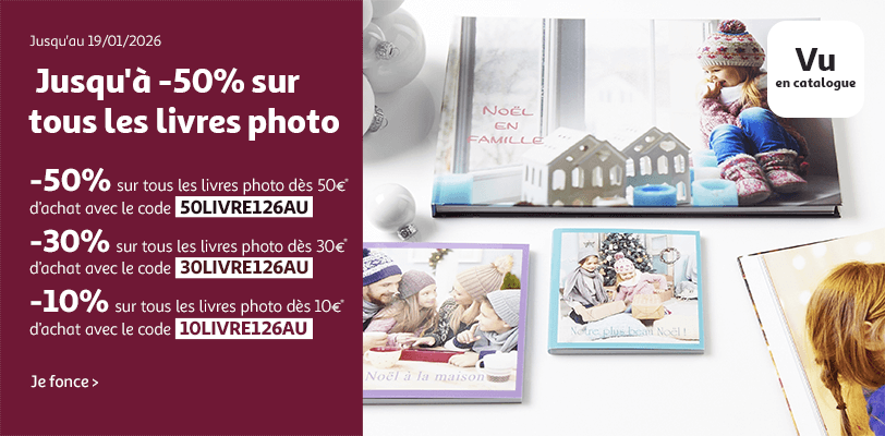 -50% sur tous les livres photo*