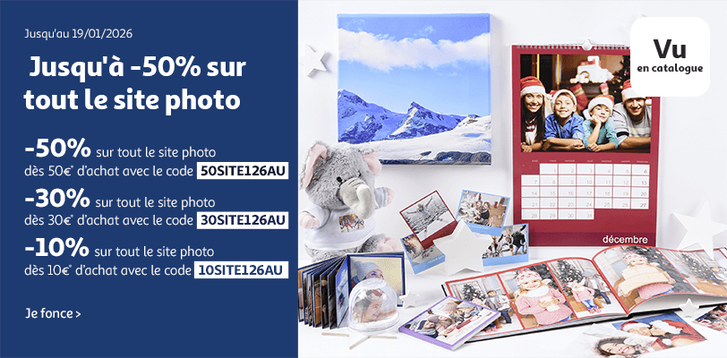 Offre spéciale -50% sur tout le site photo*