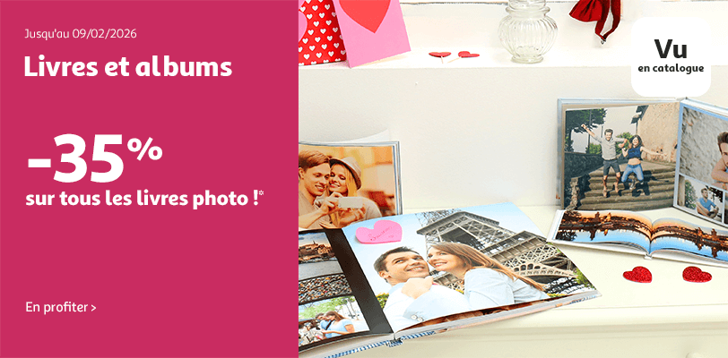 Profitez de -35% sur tous les livres photo !