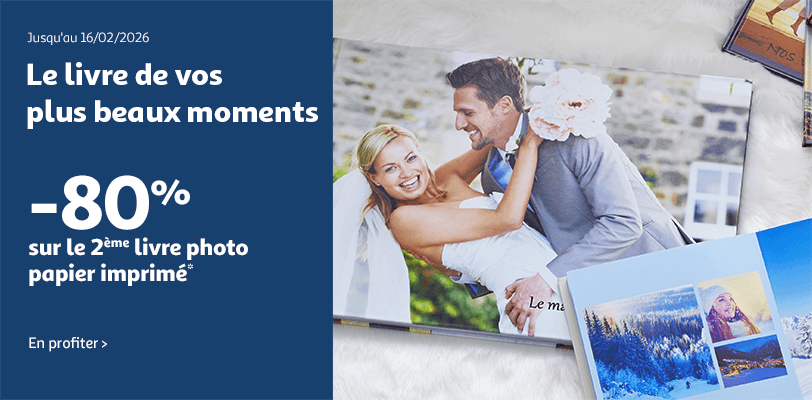 Offre spéciale : 1 livre photo acheté = -80% sur le 2nd !