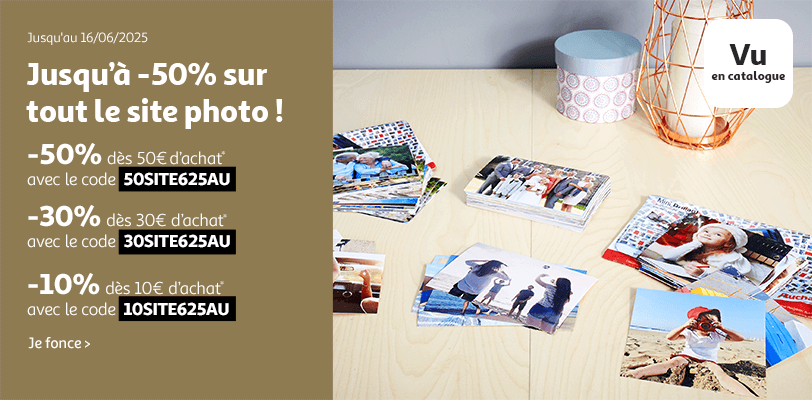 Jusqu'à -50% sur tout le site !
